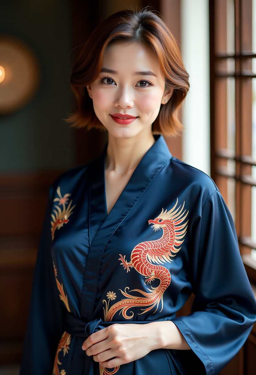 溪流边的少女